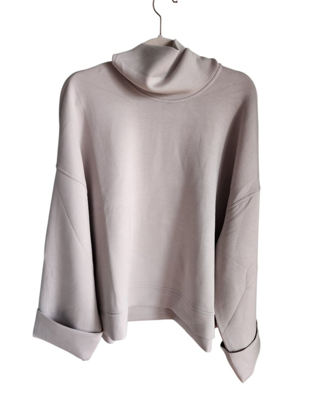 Spanx Sweatshirt 3XL Gray Taupe Women's Airessentials Cropped Turtleneck NEW